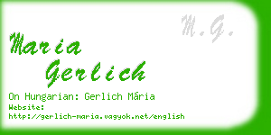 maria gerlich business card